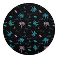 Palm Tree Summer Beach Pattern Print Round Blanket