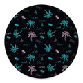 Palm Tree Summer Beach Pattern Print Round Floor Mat