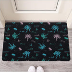 Palm Tree Summer Beach Pattern Print Rubber Doormat