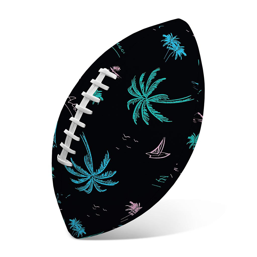 Palm Tree Summer Beach Pattern Print Rugby Ball