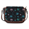 Palm Tree Summer Beach Pattern Print Saddle Bag