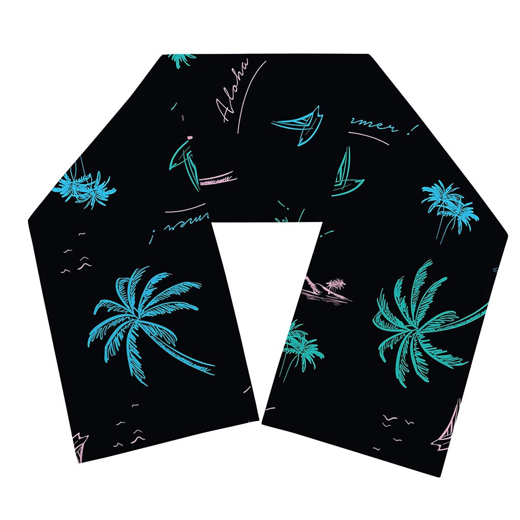 Palm Tree Summer Beach Pattern Print Scarf