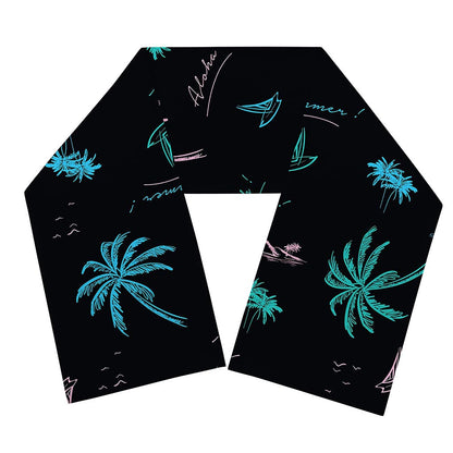 Palm Tree Summer Beach Pattern Print Scarf