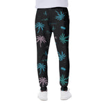 Palm Tree Summer Beach Pattern Print Scuba Joggers