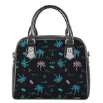 Palm Tree Summer Beach Pattern Print Shoulder Handbag
