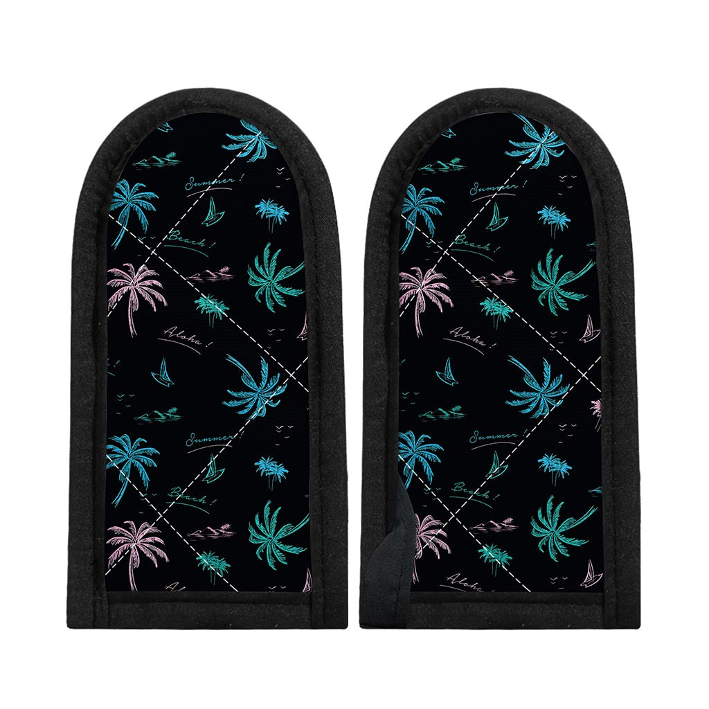 Palm Tree Summer Beach Pattern Print Skillet Handle Cover