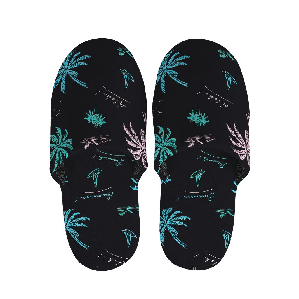 Palm Tree Summer Beach Pattern Print Slippers