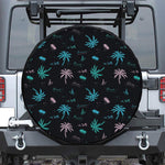 Palm Tree Summer Beach Pattern Print Tire Cover