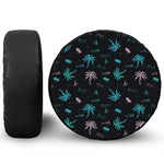 Palm Tree Summer Beach Pattern Print Tire Cover