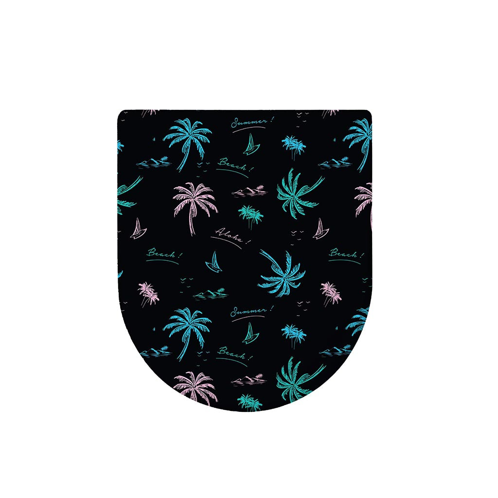 Palm Tree Summer Beach Pattern Print Toilet Lid Cover