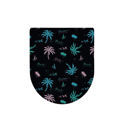 Palm Tree Summer Beach Pattern Print Toilet Lid Cover