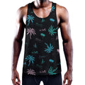 Palm Tree Summer Beach Pattern Print Men's Workout Tank Top