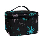 Palm Tree Summer Beach Pattern Print Travel Makeup Bag