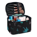 Palm Tree Summer Beach Pattern Print Travel Makeup Bag