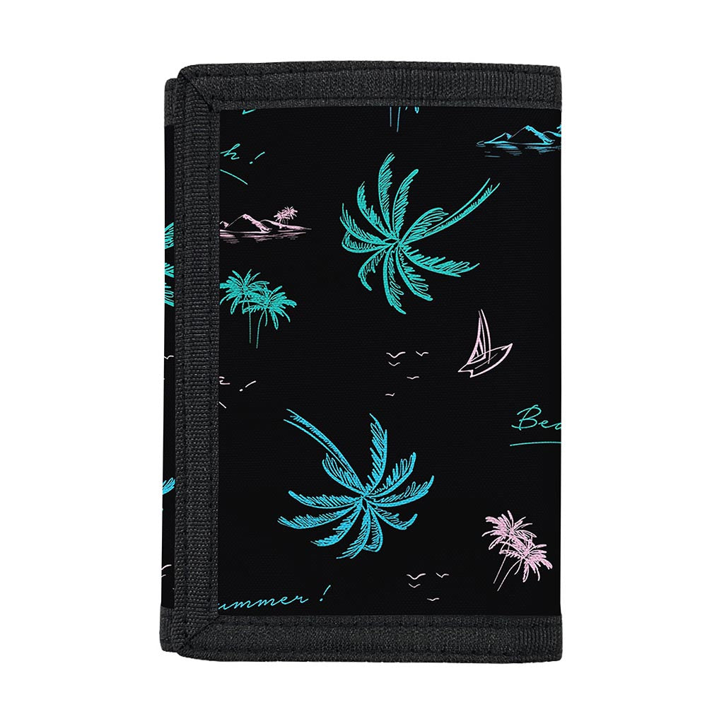 Palm Tree Summer Beach Pattern Print Trifold Wallet
