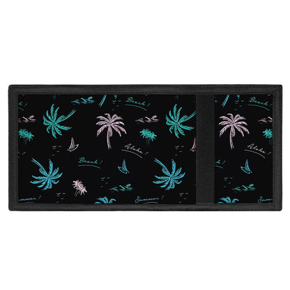 Palm Tree Summer Beach Pattern Print Trifold Wallet