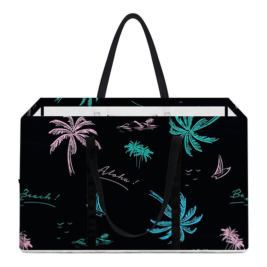 Palm Tree Summer Beach Pattern Print Utility Tote Bag