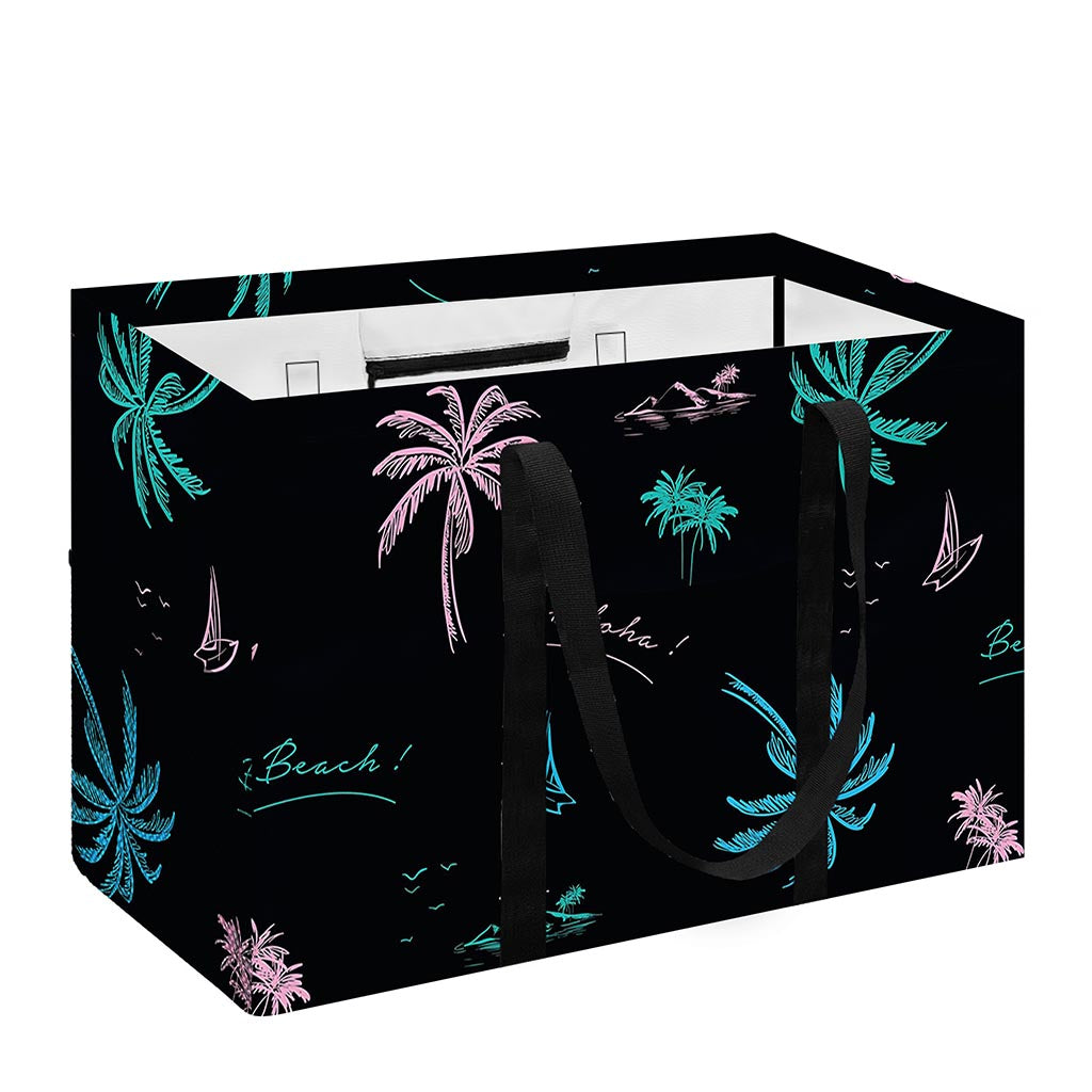Palm Tree Summer Beach Pattern Print Utility Tote Bag