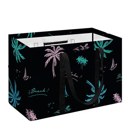 Palm Tree Summer Beach Pattern Print Utility Tote Bag