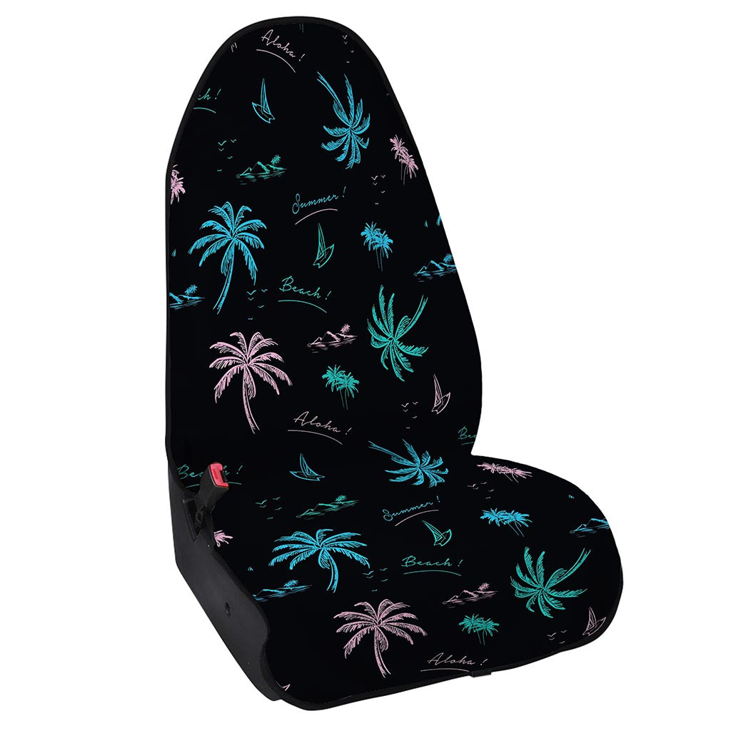 Palm Tree Summer Beach Pattern Print Waterproof Car Seat Cover