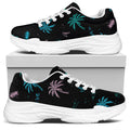 Palm Tree Summer Beach Pattern Print White Chunky Shoes