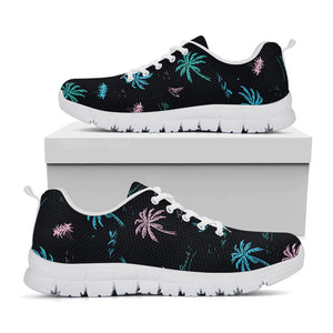 Palm Tree Summer Beach Pattern Print White Running Shoes