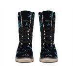 Palm Tree Summer Beach Pattern Print Winter Boots