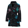 Palm Tree Summer Beach Pattern Print Women's Bathrobe