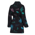 Palm Tree Summer Beach Pattern Print Women's Bathrobe