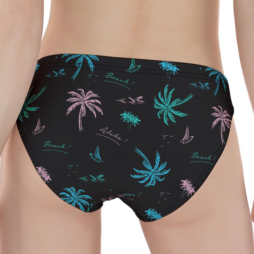 Palm Tree Summer Beach Pattern Print Women's Panties