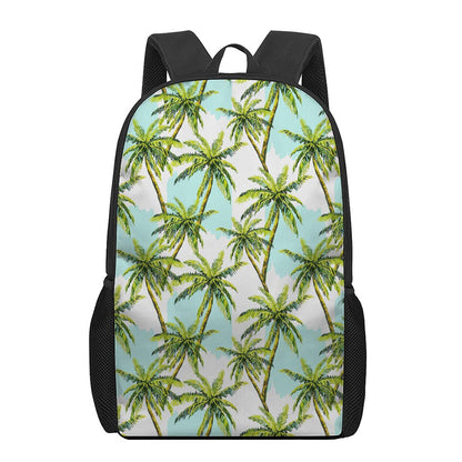 Palm Tree Tropical Pattern Print 17 Inch Backpack