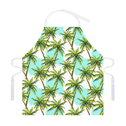 Palm Tree Tropical Pattern Print Adjustable Apron