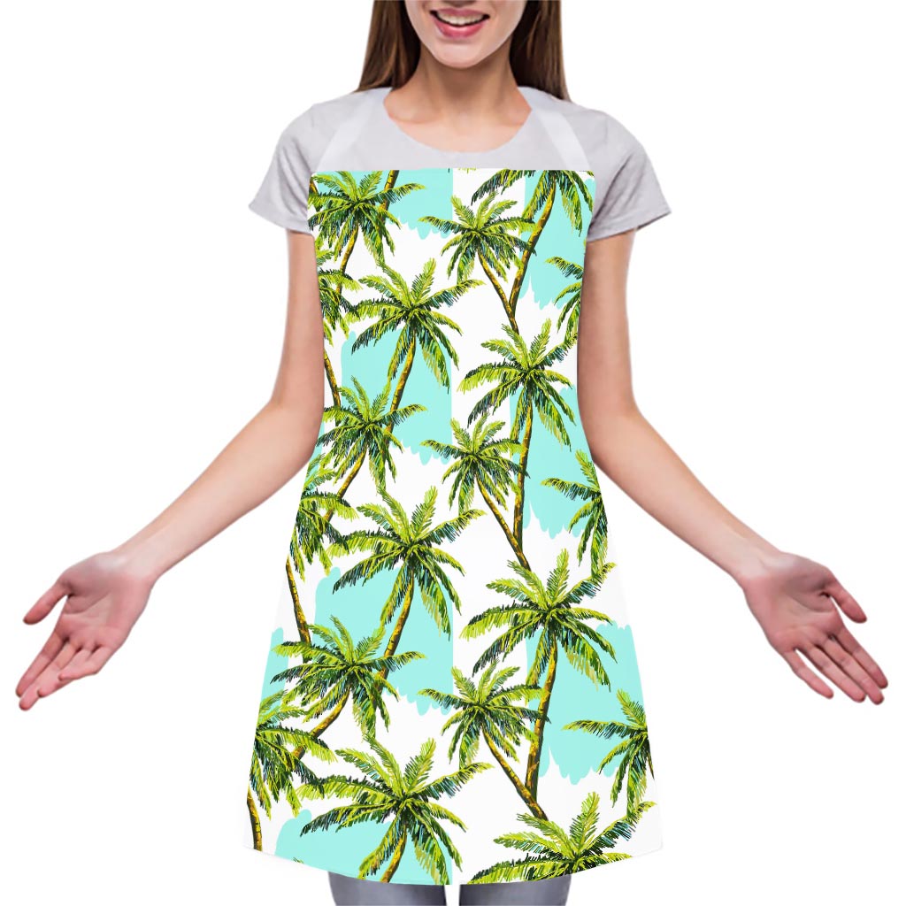 Palm Tree Tropical Pattern Print Adjustable Apron