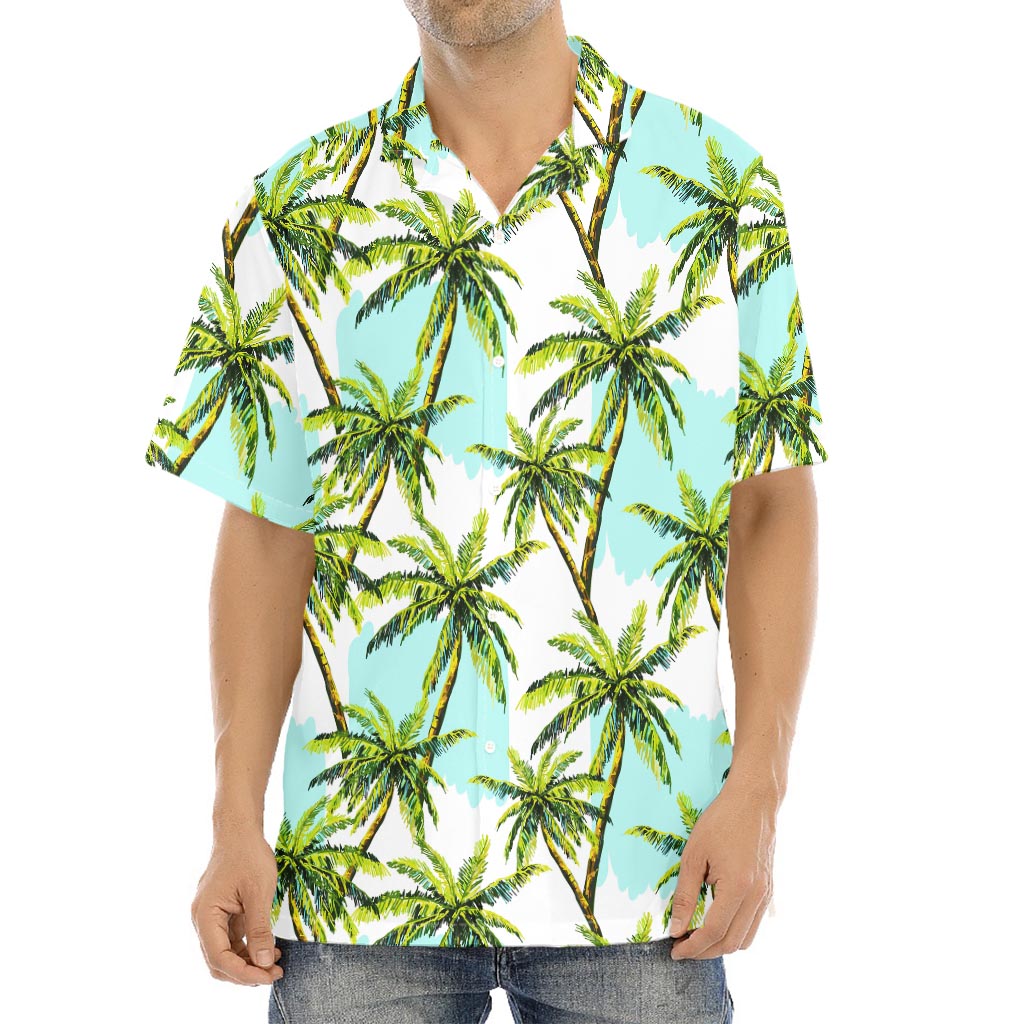 Palm Tree Tropical Pattern Print Aloha Shirt
