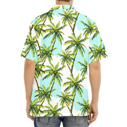 Palm Tree Tropical Pattern Print Aloha Shirt
