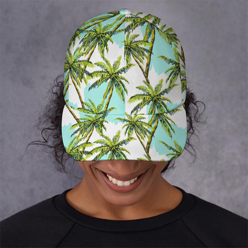 Palm Tree Tropical Pattern Print Baseball Cap