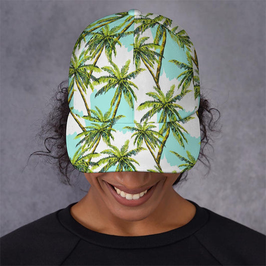 Palm Tree Tropical Pattern Print Baseball Cap
