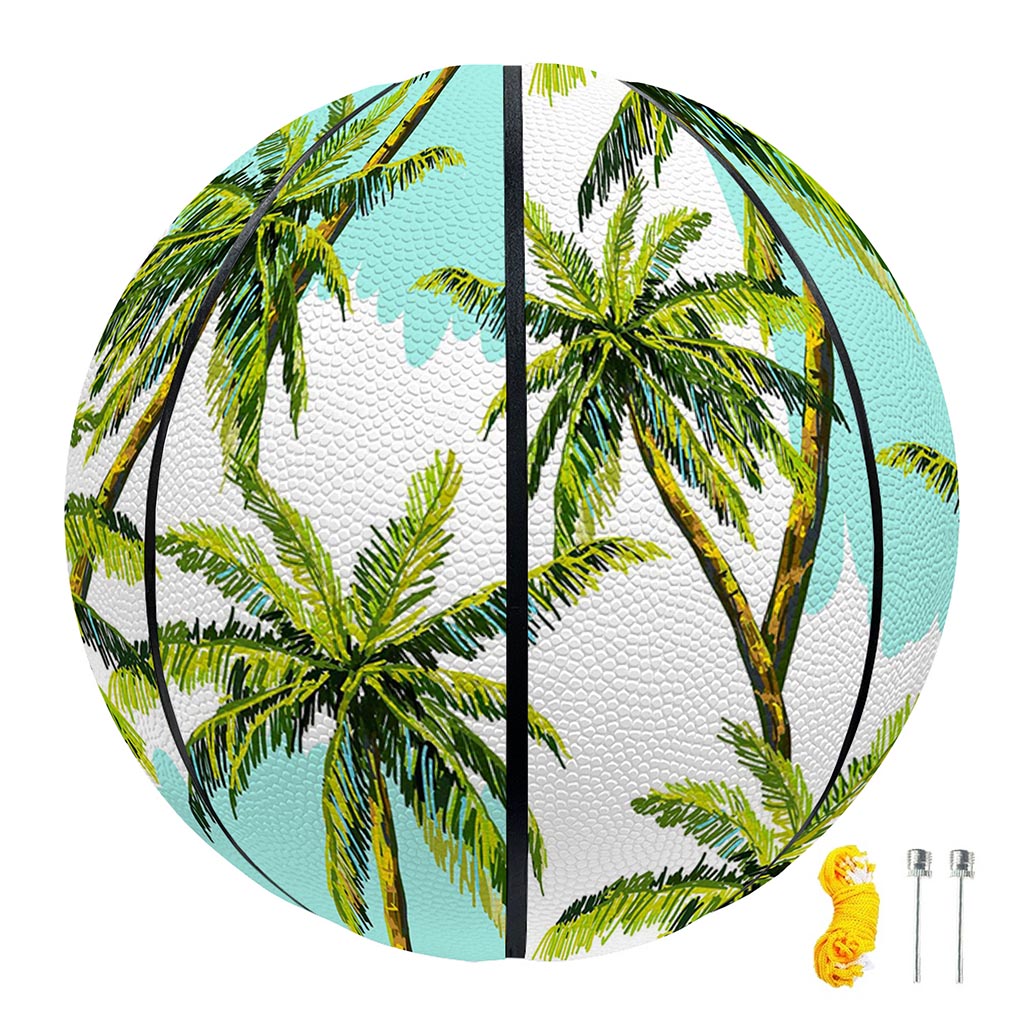 Palm Tree Tropical Pattern Print Basketball