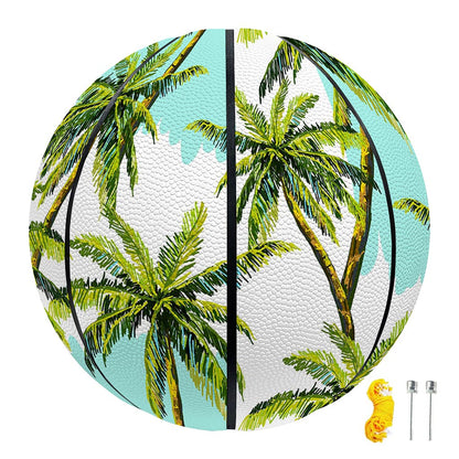 Palm Tree Tropical Pattern Print Basketball