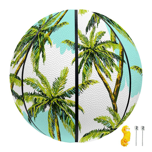 Palm Tree Tropical Pattern Print Basketball