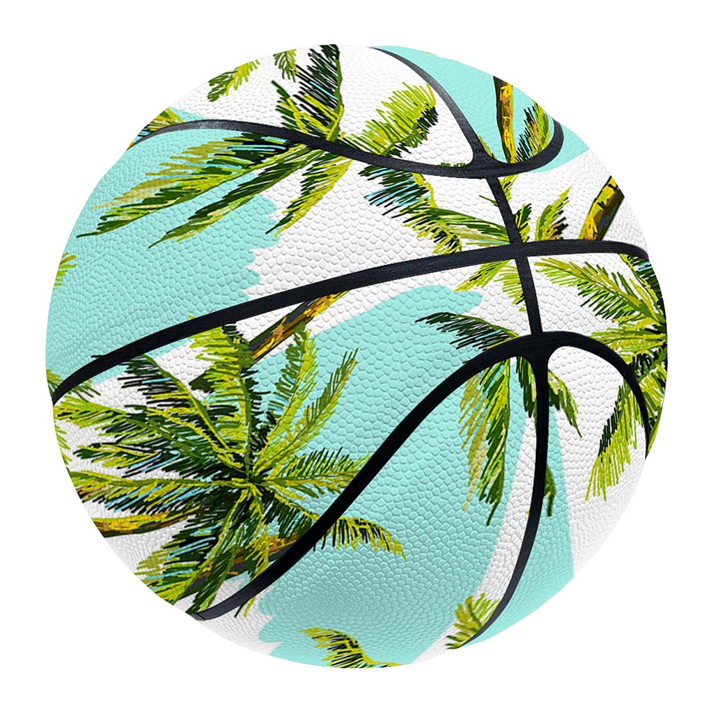 Palm Tree Tropical Pattern Print Basketball