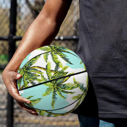 Palm Tree Tropical Pattern Print Basketball