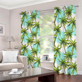 Palm Tree Tropical Pattern Print Dimout Grommet Curtains