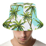 Palm Tree Tropical Pattern Print Bucket Hat