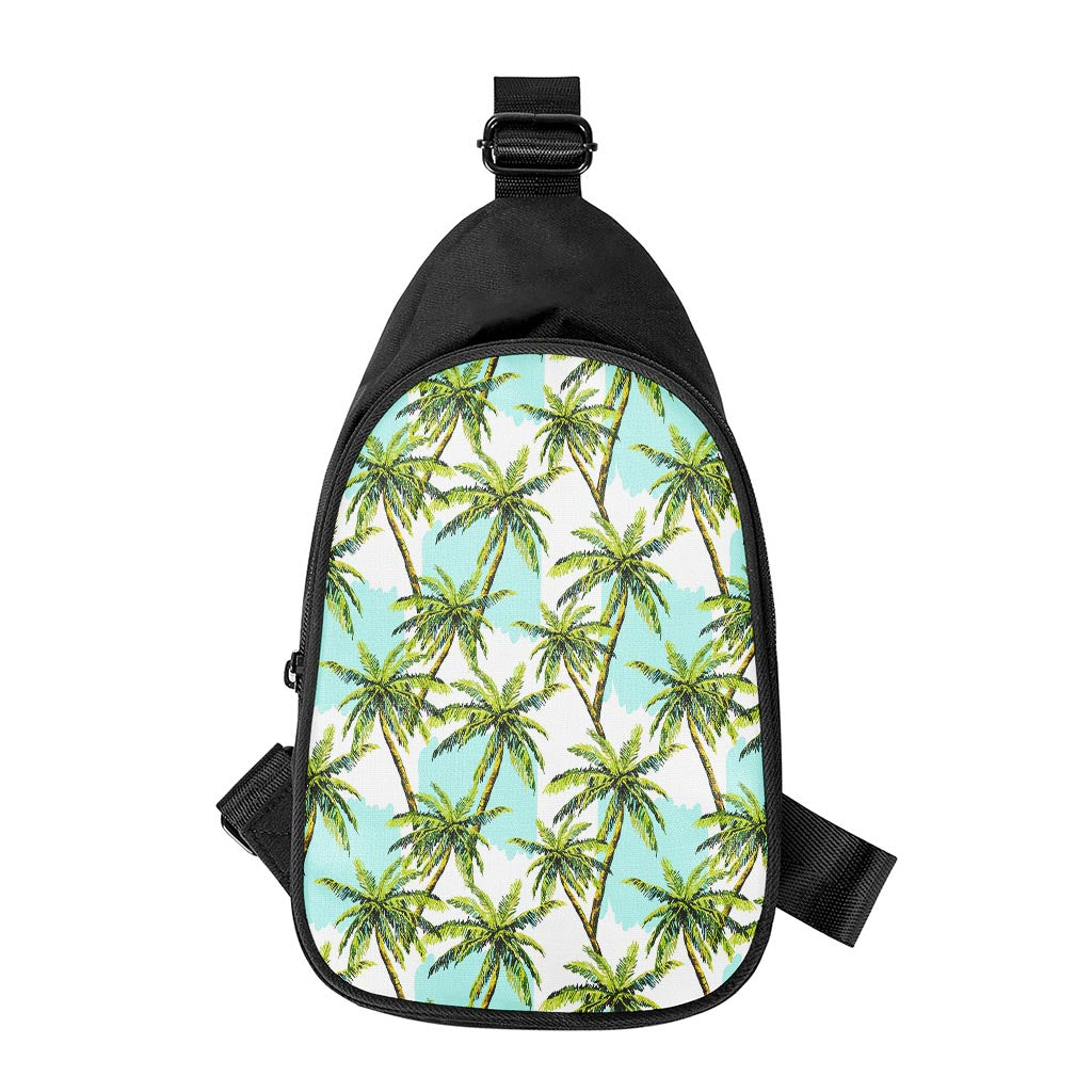Palm Tree Tropical Pattern Print Chest Bag