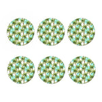 Palm Tree Tropical Pattern Print Coaster Set