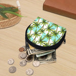 Palm Tree Tropical Pattern Print Coin Purse
