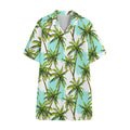 Palm Tree Tropical Pattern Print Cotton Hawaiian Shirt