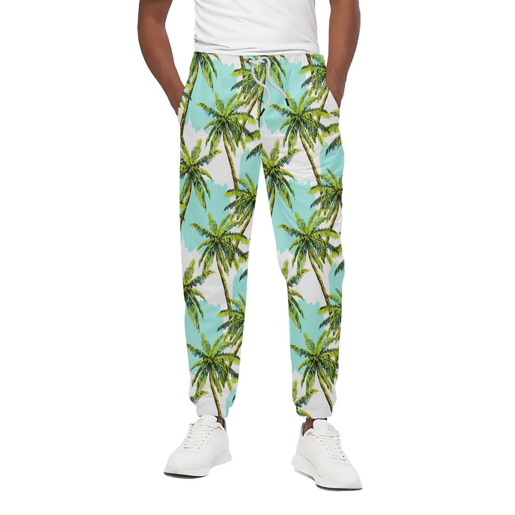 Palm Tree Tropical Pattern Print Cotton Pants