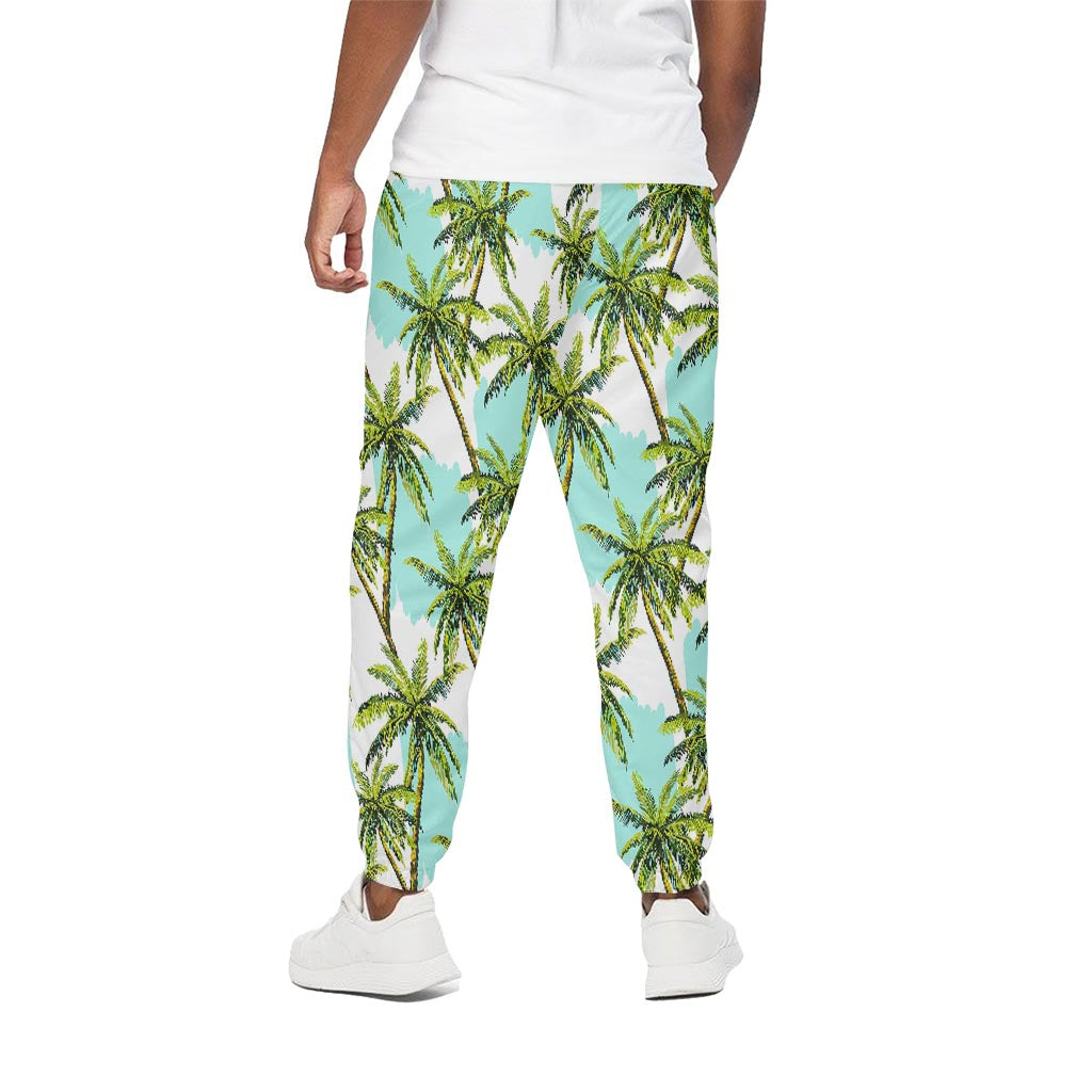 Palm Tree Tropical Pattern Print Cotton Pants